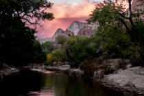 Camping on the Virgin river in Zion. Not a bad sunset... Zion Canyon, UT, USA