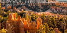 The hoodoos of Bryce Canyon. Despite it's name it's not actually a canyon because it wasn't formed by a river but rather water seeping away and eroding rock to form the hoodoos. (Something like that anyway) Bryce Canyon, UT, USA