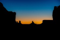 Stunning sunrise. Cottage cheese and bagels and an early start. Monument Valley, UT, USA